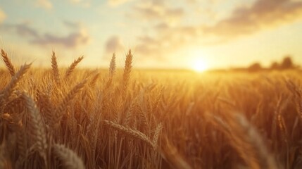 Gold wheat field. the notion of a bountiful crop. farm for agriculture.
