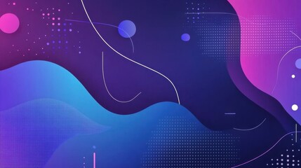 Poster - Fluid Electric Blue and Purple Gradient Background