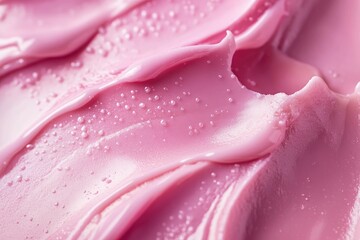 Close-up of Pink Lotion with Water Droplets