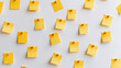 © siripimon2525 - Collection of Yellow Sticky Notes on a White Surface
