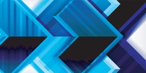 Poster - Arrow symbols created with 3d effects and line texture geometric abstract background