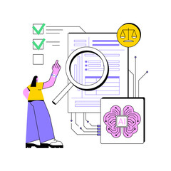 Poster - AI-Streamlined Due Diligence abstract concept vector illustration.