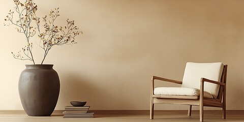 Poster - Elegant Modern Living Room with Chic Minimalist Design and Comfortable Decor : Generative AI