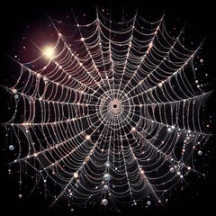148 Spider Web Pixelated intricate spider web with photogram lik