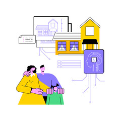 Poster - AI-Personalized Property Recommendations abstract concept vector illustration.