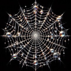 145 Spider Web Pixelated intricate spider web with photogram lik