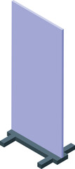 Poster - Isometric blank roll up banner stand for designers, presentations and advertising