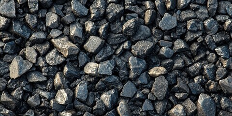 Poster - A high-contrast asphalt texture with visible stones, perfect for construction or urban design projects.