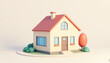 © InspirationDesign - 3D House Illustration in Pastel Colors, Cozy Vibes
