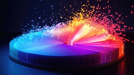 Poster - Colorful Abstract Visualization of Data Distribution