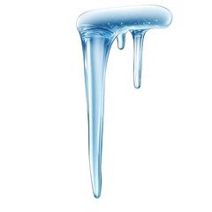 Wall Mural - a frozen water droplet is dripping from a letter t
