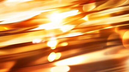 Poster - A soft-focus image of the sun setting with golden and orange hues filling the sky