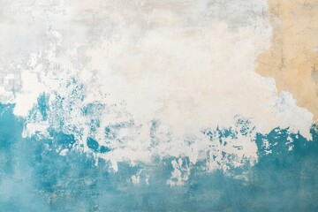 Poster - Summer background showcasing gentle blue and white concrete pattern with classic cement and sand surface style