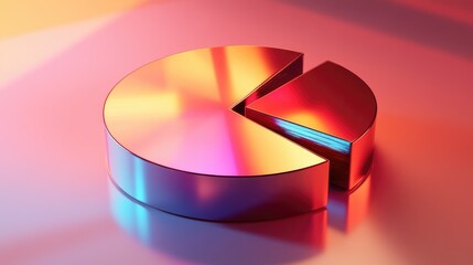 Poster - Colorful Pie Chart on Abstract Background
