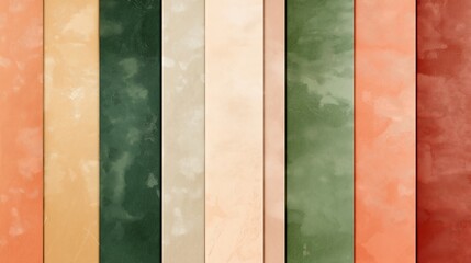 Poster - A calming gradient in earthy tones like terracotta, beige, and olive for a natural, grounded feel.