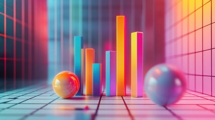 Poster - Colorful 3D Graphs and Spheres in Vibrant Setting