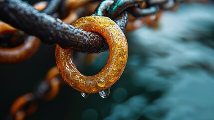 Poster - A Single Link in a Chain With Water Droplets