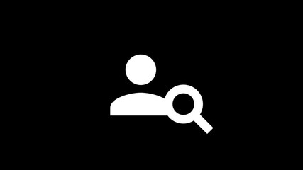 Poster - Search user interface symbol. Search avatar or profile animated icon. Find person symbol.