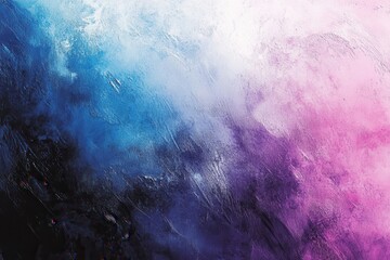 Fototapete - Radiant abstract gradient background featuring hues of purple, blue, pink, white, and black for an elegant poster, cover, or header design, showcasing vibrant colors and visual richness
