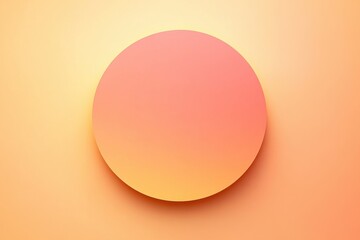 Poster - Radiant shades of coral and amber in artistic background. Circular design. Smooth color fusion with gentle blur. Textured noise feature. Inspiration from summer to autumn