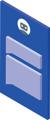 Poster - Chatbot conversation displayed on a smartphone screen, symbolizing interaction with artificial intelligence