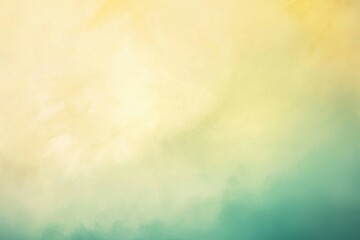 Poster - Gentle pastel gradient background in soft green and yellow shades, showcasing a silky noise texture, perfect for a hazy design with plenty of room for text