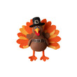 © FatemaBegum - A plush turkey toy with a pilgrim hat and buckle