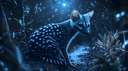 The Nocturnal Adventures of the Common Genet Beneath a Starlit Sky