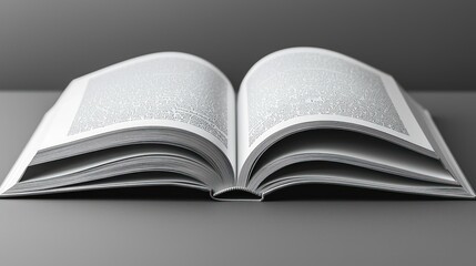 Aufkleber - Open Book with Pages Curved and Text Unreadable