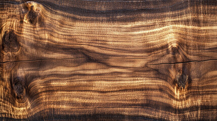 Wooden surface with a grain pattern. The wood is brown and has a natural texture. The surface appears to be of high quality and is likely used for furniture or other decorative purposes