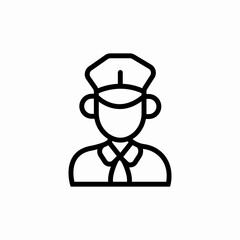 policeman guard icon sign vector