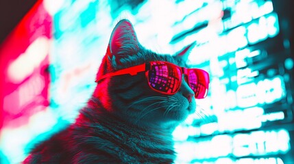 Poster - in the glasses, you can see a hooded hacker surrounded by reflections of computer code. this is a sp