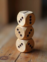 concept career made from wooden dices