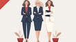 © AS Photo Family - Illustration of confident businesswomen team standing together