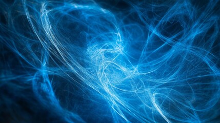 A blue background with swirling lines, representing the connections in a brain.  This image is perfect for projects about artificial intelligence, big data, and how our brains work.