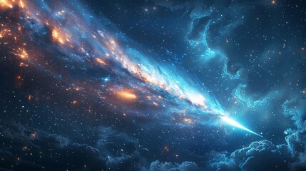 Wall Mural - Cosmic Dance: A Starry Night in the Galaxy