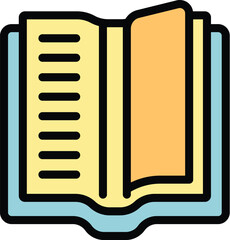 Poster - Open book with a bookmark is showing lines of text for education or editorial concepts