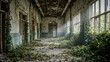 © GMeta - Abandoned hospital with sunlight dust decay and ivy