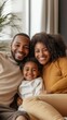 © Drew - Happy Family Portrait with Smiling Parents and Young Child