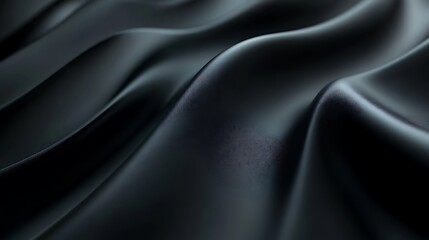 Minimalist black texture with flowing smooth waves creating a calming effect background