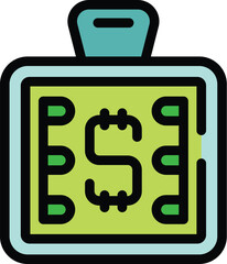 Poster - This colorful icon represents the fusion of finance and technology, symbolizing the transformative power of fintech in the digital age