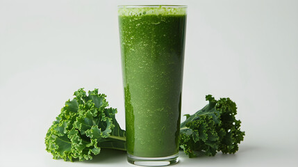 Bright and Nutrient-Packed Kale Smoothie Perfectly Showcased for a Healthy Lifestyle