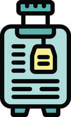 Poster - This is a vector illustration of a travel luggage showing destination tag, perfect for your travel projects