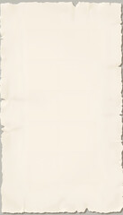 Wall Mural - minimalist torn corner of vintage letter paper sheet with faint handwritten text against plain backg