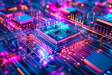 Poster - This graphic showcases the complexity of quantum computing circuits with vibrant colors and intricate designs