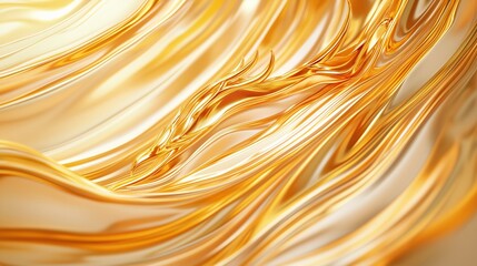 Poster - A stunning abstract background featuring flowing golden waves, perfect for adding a touch of elegance to any project.