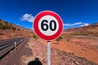 © Oualid - Speed Limit 60 kmh Road Sign