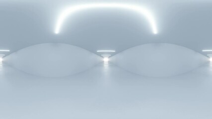 Poster - 360 degree video of Futuristic Minimalistic Interior Space looping seamless 3 render animation