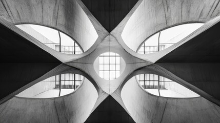 Poster - concrete canopy: abstract architectural design
