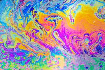 Wall Mural - psychedelic multicolored background abstract. rainbow colors. patterns background. photo macro shot 